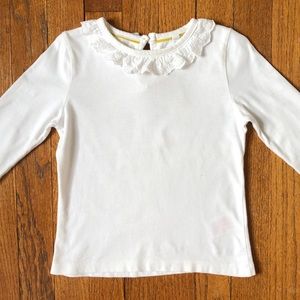 Mini Boden Collared Long Sleeve Top (3-4Y)